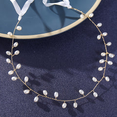 Boho Pearl Hair Vine Headpiece for Brides