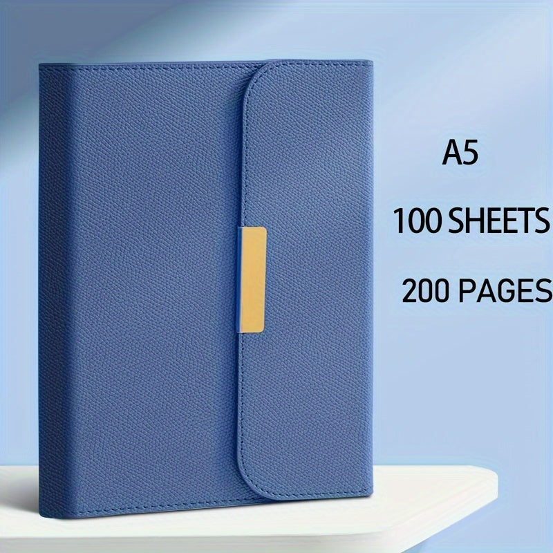 A5 100Sheets 200Pages PU Leather Business Notebook