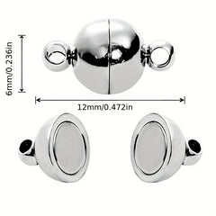 10 Pcs 8mm Magnetic Clasps for Bracelets, Necklaces DIY