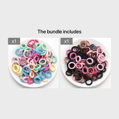 100pcs Girls Hair Accessories Elastic Hair Ties