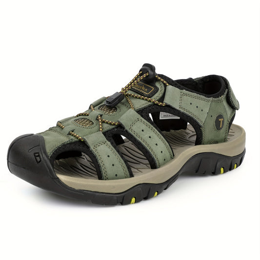 Men's Closed Toe Sandals Durable Non Slip Outdoor Hiking Trekking Sandals