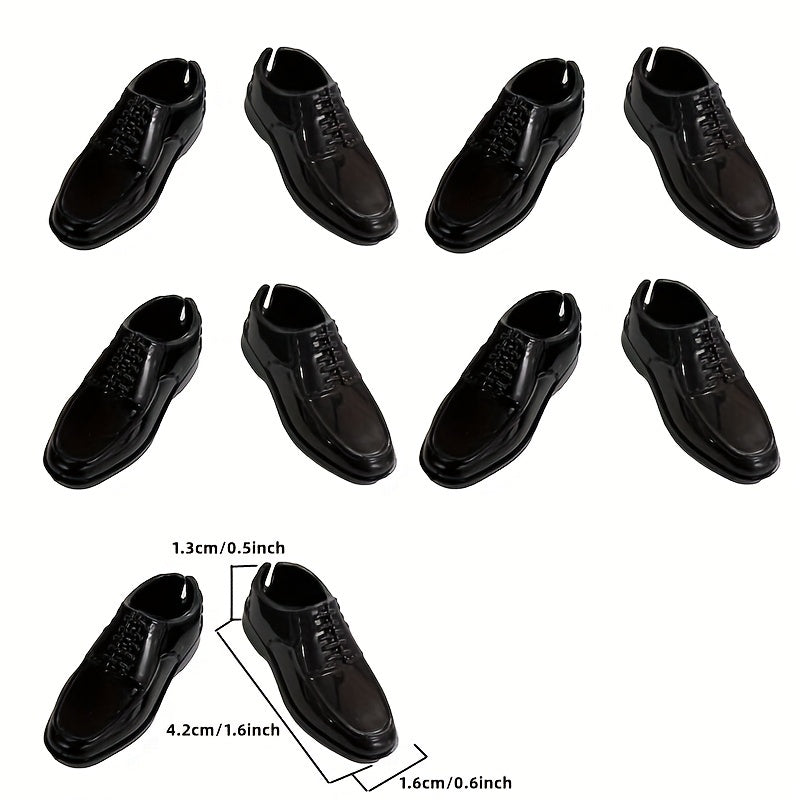 5 Pairs of 1:6 Scale Male Doll Shoes for DIY Dressing, Fashionable Mini Figures