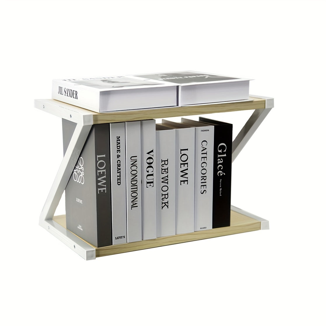 Solid Wood Floor standing Double layer Storage Rack Printer Rack