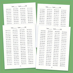 LACHILLY Math Workbook 3 4 Mixed Operations w/ Answers Addition Subtraction Mult