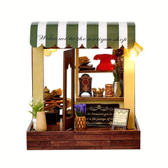 DIY Assembly House Retro Home Decoration Birthday - No Glue