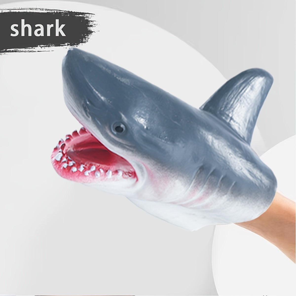 Realistic Shark Hand Puppet - Durable PVC for Party Favors & Educational Play