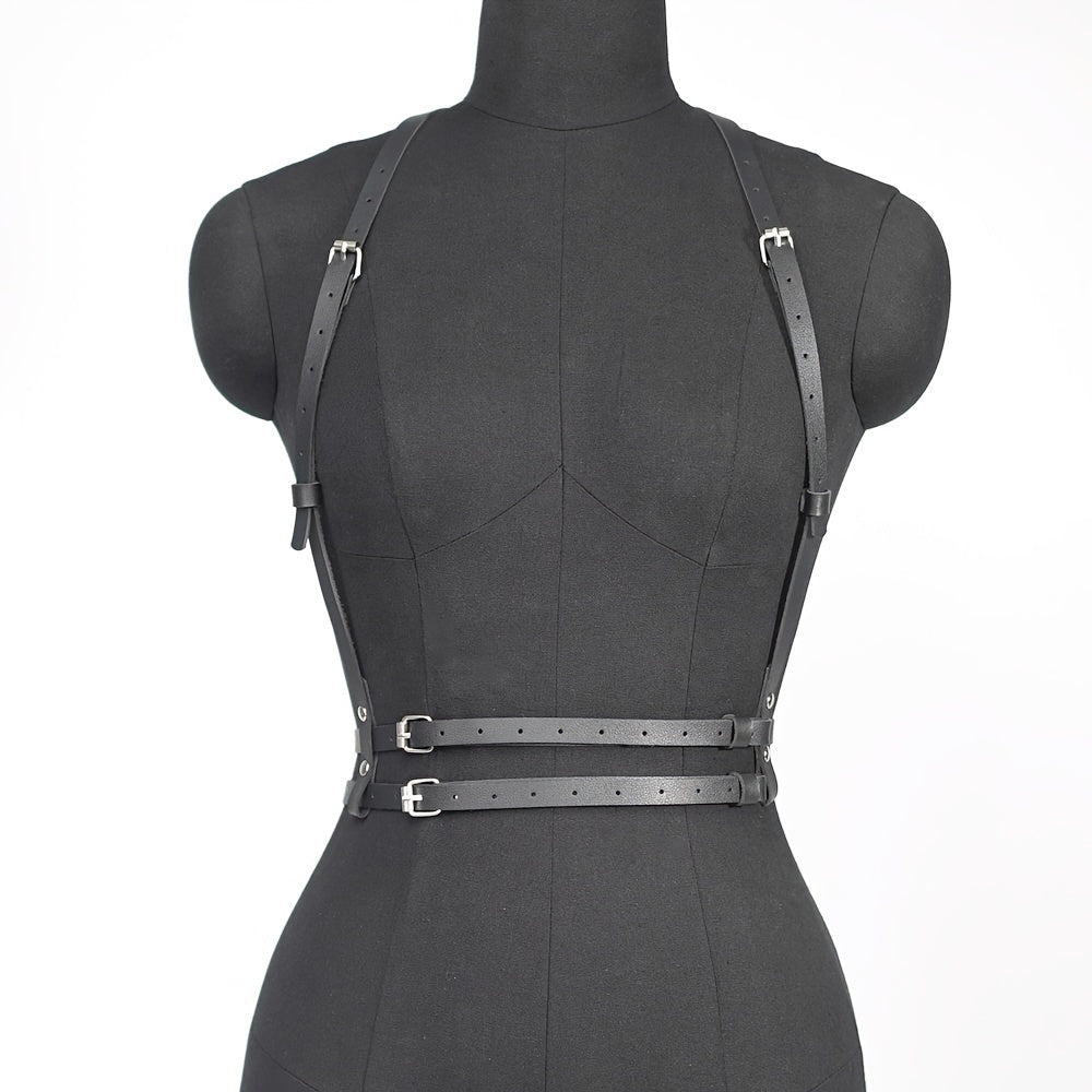 Women PU Leather Harness Belt Body Harness Corset Waist Straps Gothic Clothes