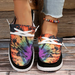 Women's Geometric Pattern Canvas Flat Shoes