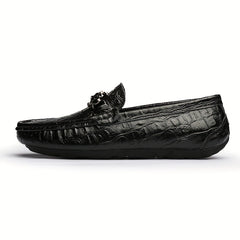 Metal Buckle Flat Loafers Women's Slip On Walking Shoes