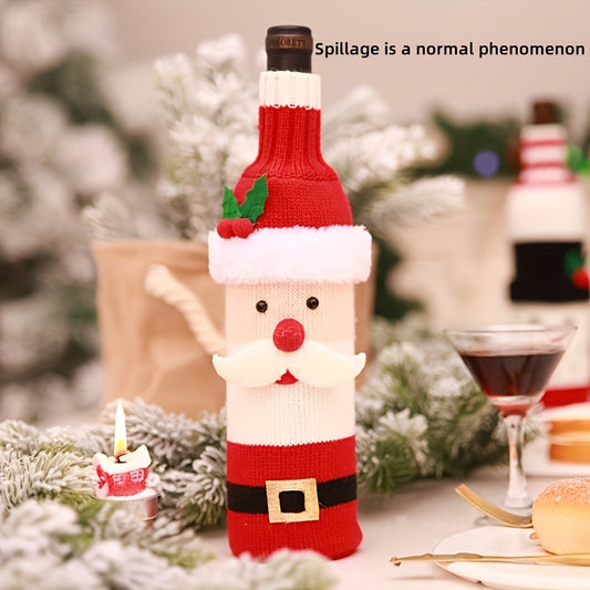 Christmas Wine Bottle Cover for Holiday Decoration