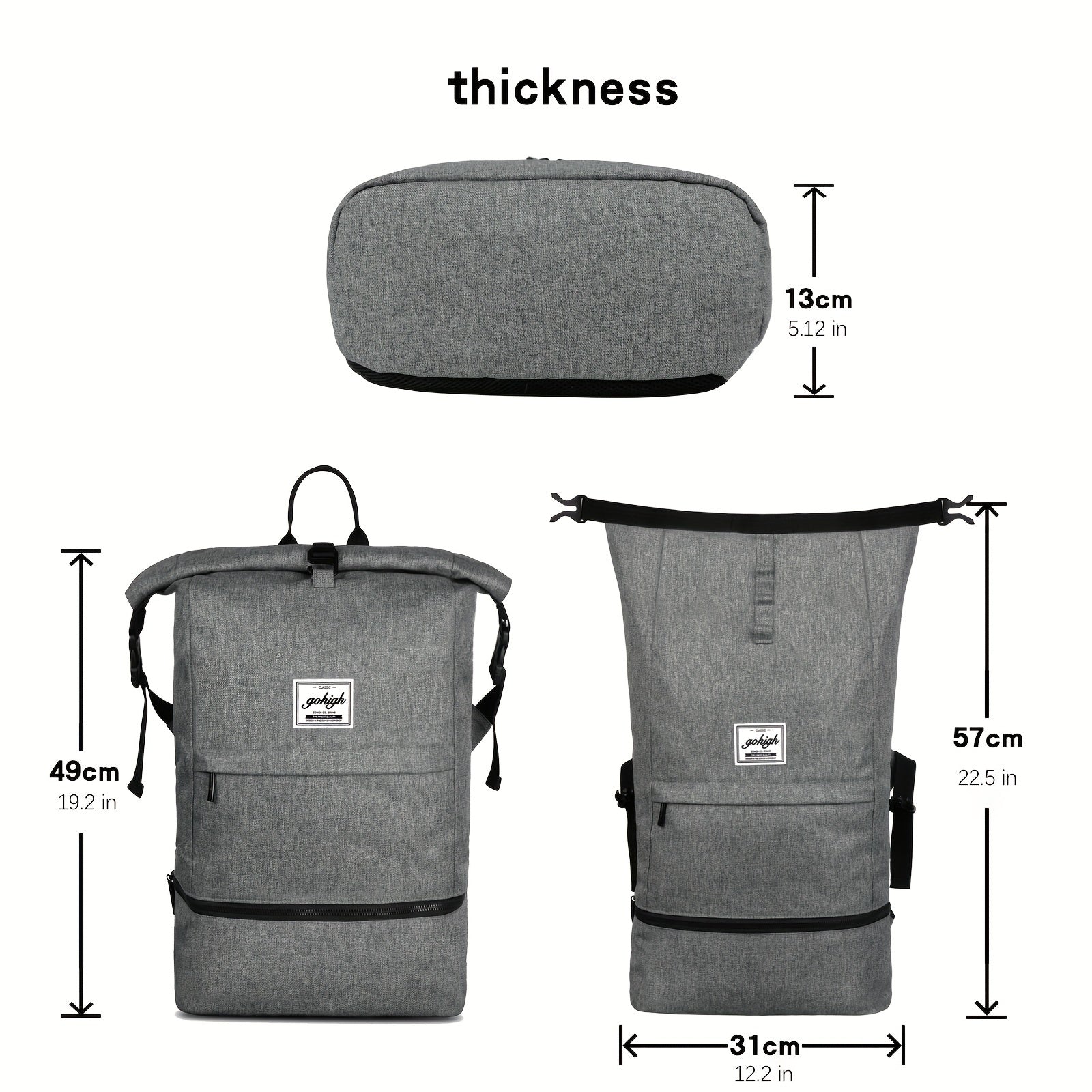 Waterproof Large Capacity Casual Travel Backpack 39 62 Cm