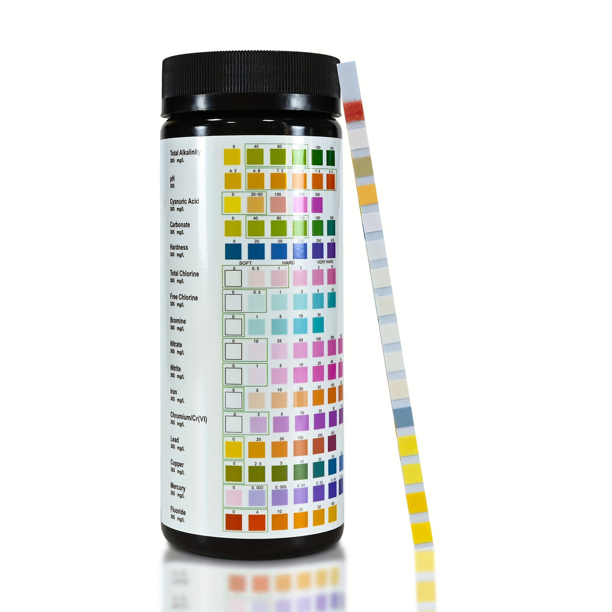 Water Testing Kit 125 Pieces 16 in 1 Well Drinking Water Test TESPERT Strips
