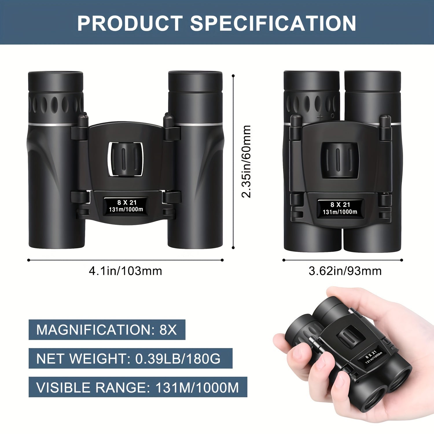 HD Long Distance Binoculars for Bird Watching Concerts Hiking