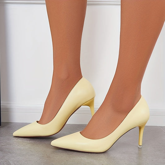 Women's Pointed Toe High Heels Slip On Stiletto Pumps
