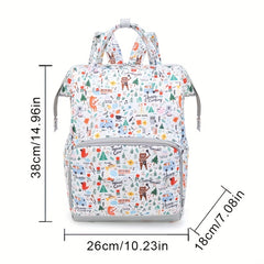 Stylish Mother Baby Backpack Independent Bottle Storage Insulated Large Capacity