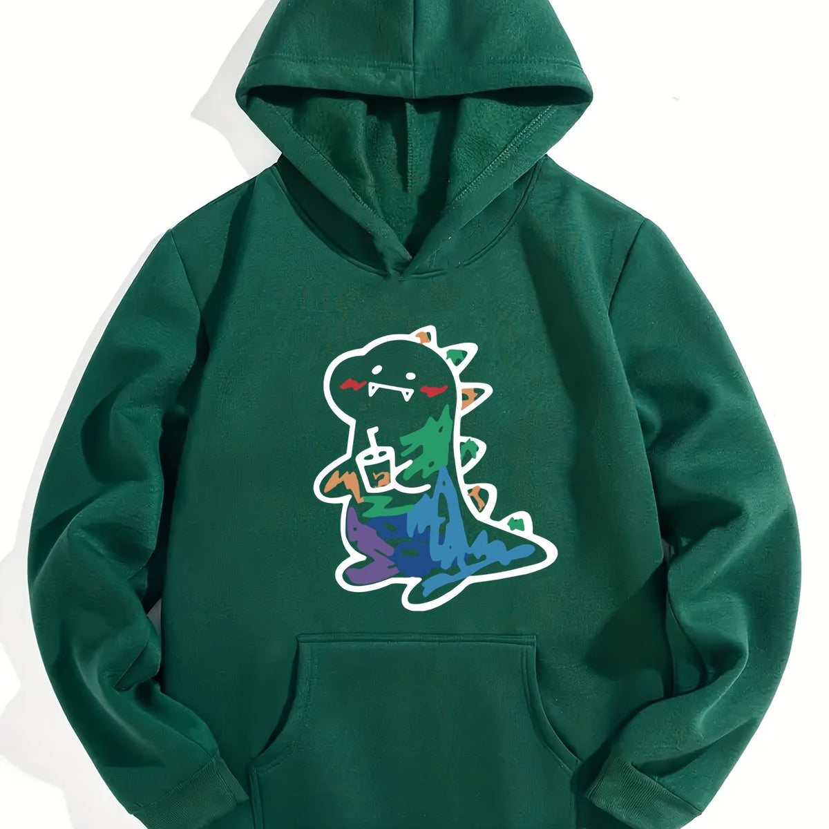 Dinosaur Print Boys Hooded Sweatshirt Spring Fall Kids Clothing