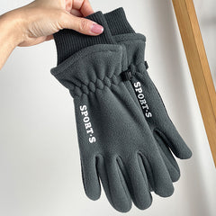 SPORT Plush Screw Gloves Winter Fleece Non Slip Touch Screen Driving Mitten