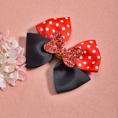 Cute Ribbon Polka Dot Bow Hair Clips for Girls