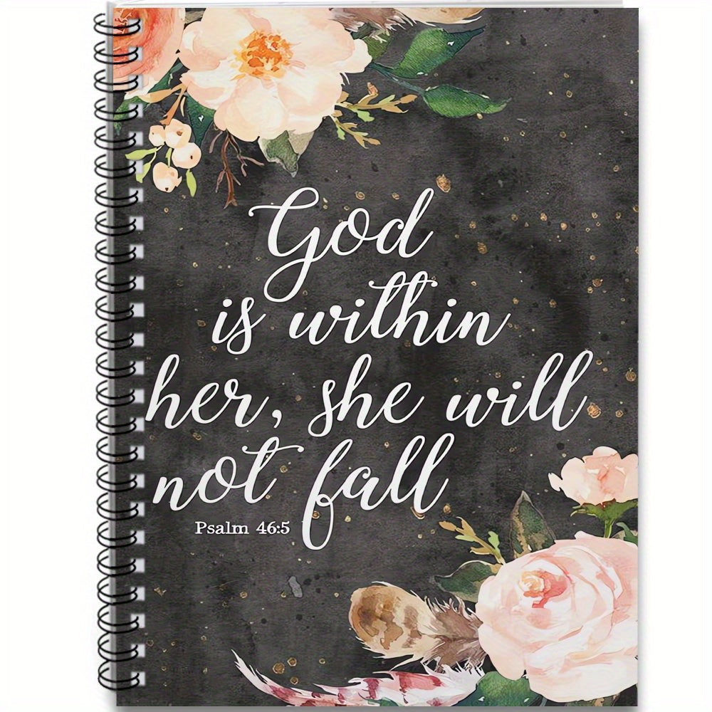 Watercolor Floral Notebook Bible Verses Gift for Women
