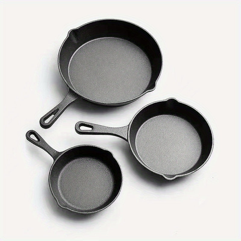 Cast Iron Skillet Frying Pan Pre seasoned Oven Safe Cookware
