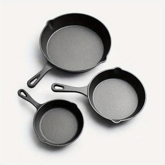 Cast Iron Skillet Frying Pan Pre seasoned Oven Safe Cookware