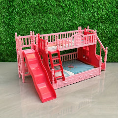 Dollhouse Mini Double Slide Bed Home Decor Play Princess Room Graduation Gift