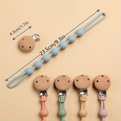 1pc Silicone Pacifier Holder With BPA Pacifier Chain For Teether Toys