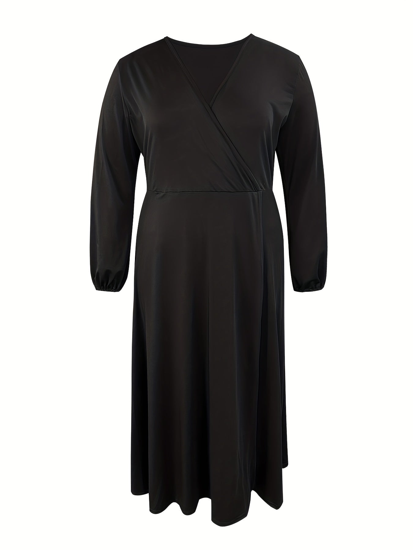  Solid Long Sleeve Pleated Maxi Dress