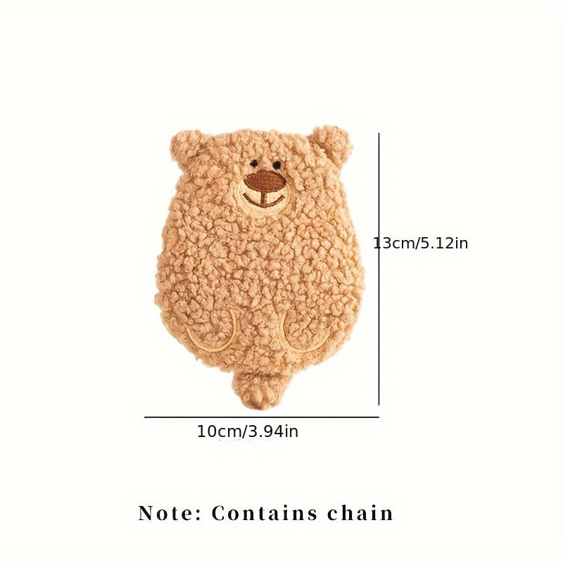 Plush Cartoon Bear Coin Purse, Headphone Case, Lipstick Storage Bag