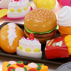 20pcs Cut Fruit Toys Western Food Set