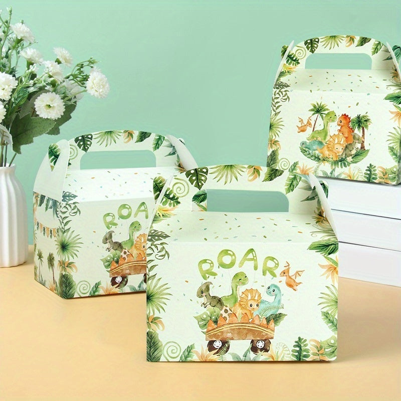 4pcs Polychrome Jungle Animals Treat Boxes 6 Inch