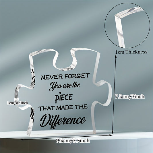 Thank You Retirement Puzzle Acrylic Coworker Leaving Gift