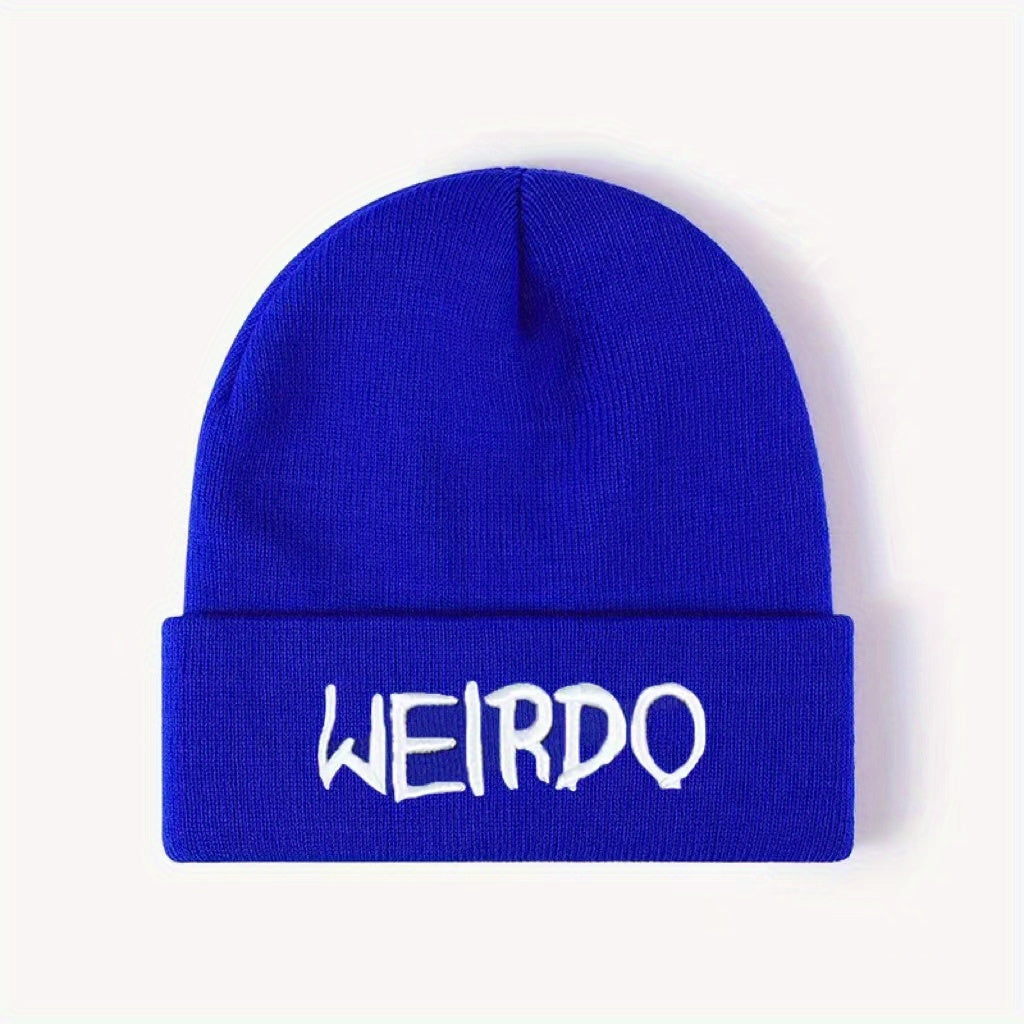 3D Letter Weirdo Beanie Hip Hop Hat Street Windproof Knitted Hat
