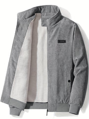 Men's Fleece Zip Jacket Casual Comfortable Coat Fall Winter