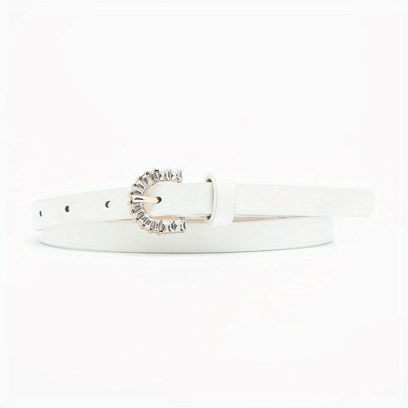 Bright Candy PU Belt Thin Patent Leather Belt For Women