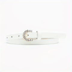 Bright Candy PU Belt Thin Patent Leather Belt For Women