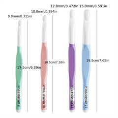 4pcs Crochet Hooks Set Ergonomic Needle for Crocheting Knitting Shawl Blanket