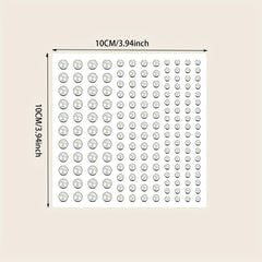 144pcs Mermaid Pearl Makeup Stickers Resin Crystal Sticker Face Decoration