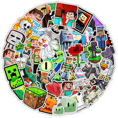 50pcs Video Game Doodle Waterproof Stickers - DIY Funny Creative Toys