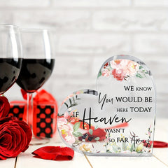 Heart Acrylic Sign Love Memories Wedding Memorial Table Decor