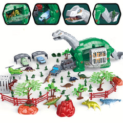 Interactive Dino Toy Set with Helicopter & Dinosaur Models