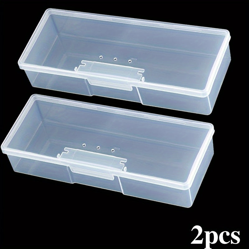 Clear Manicure Tool Box Nail Art Storage Organizer