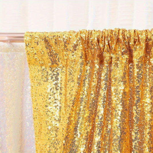 Golden Sequined Mesh Banner Party Supplies