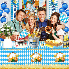 Beer Theme Table Cover Waterproof Table Cloth for Party Picnic Dinner
