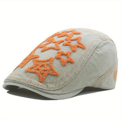 Y2k Spicy Girl Style Distressed Plush Star Beret Hat