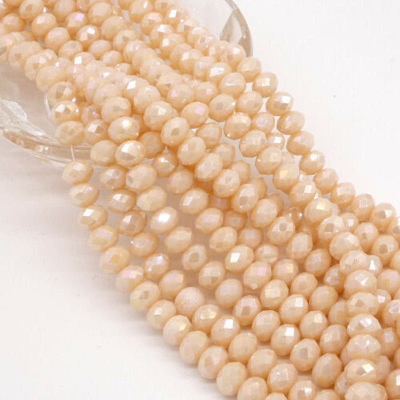 35pcs Crystal Rondelle Beads for Jewelry Making