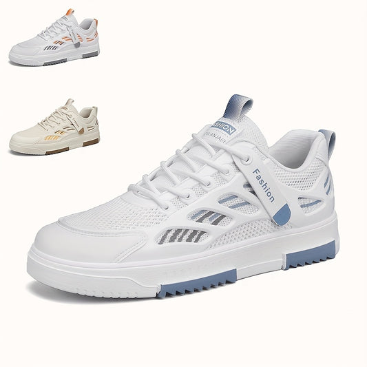 Men's Lace-up Mesh Sneakers with Good Grip