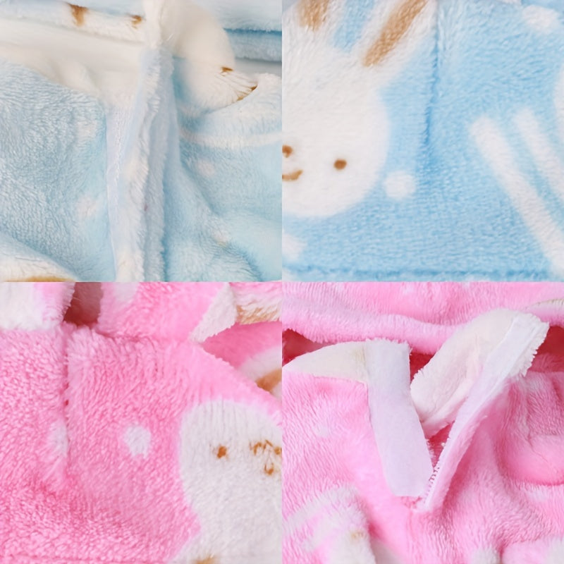 Plush Bunny Eared Doll Clothes for 3-6 Years, Twin Pack & Pink
