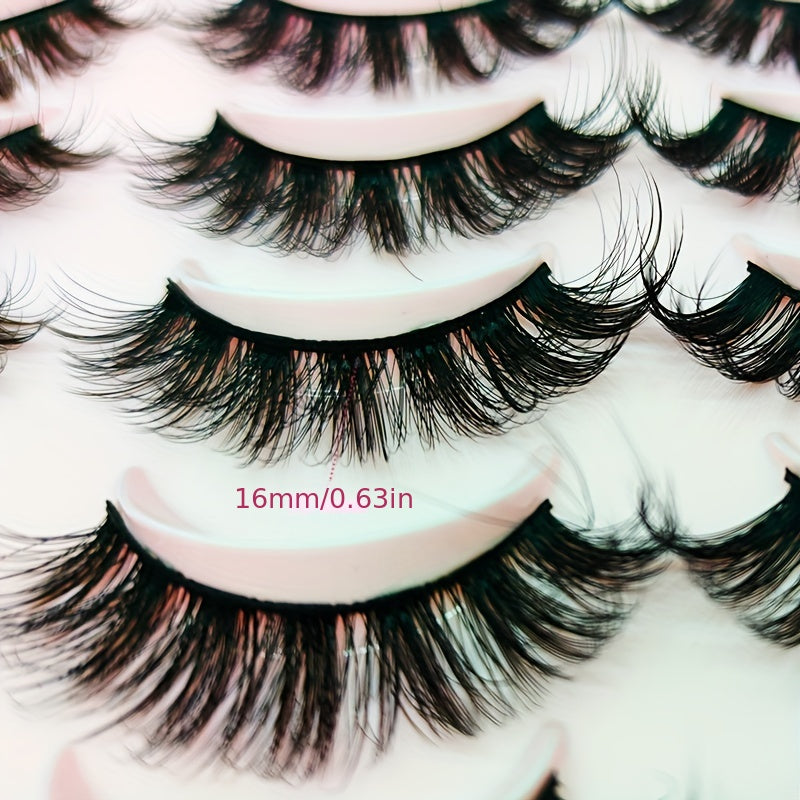 3D Faux Mink Lashes Natural Dramatic Volume Eyelash Extension Fluffy Cat Eye