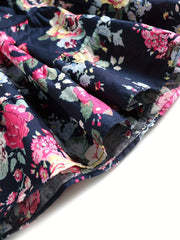 Girl's Collared Floral Tunic Dress For Party Going Out
